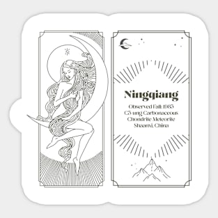 Meteorite Collector "Observed Fall: Ningqiang" Meteorite Sticker